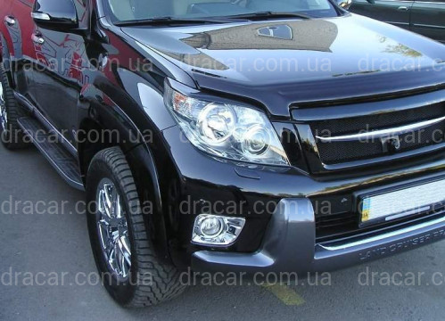 Хром накладки на передні протитуманні фари Toyota Land Cruiser Prado 150 2009-2013 артикул 3395