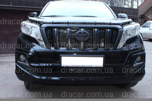 Спідниця переднього бампера Modelista Toyota Land Cruiser Prado 150 рестайлінг 2013+ (білий) артикул 3488