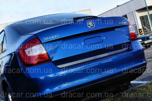Хром накладка на край багажника Skoda Rapid 2012- (нержавіюча сталь) артикул 3729