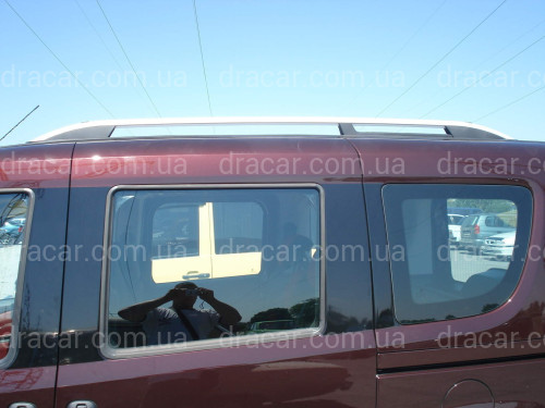 Рейлінги на дах модель CROWN Fiat Doblo II 2010- / Opel Combo 2011- КОРОТКА БАЗА, колір сірий мат артикул 1132