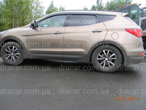 Дефлектори вікон Clover Hyundai Santa Fe 4 шт 2012- артикул 3849