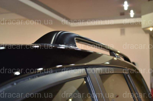 Рейлінги на дах Toyota Land Cruiser 200 2007-2021 якість оригіналу алюміній 2шт. колір чорний артикул 1476