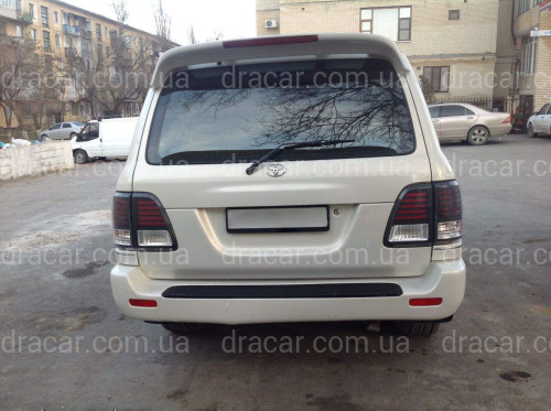 Спойлер козирок Toyota Land Cruiser 100 / Lexus LX 470 1998-2007 ABS пластик колір чорний, модель Maxi артикул 3902