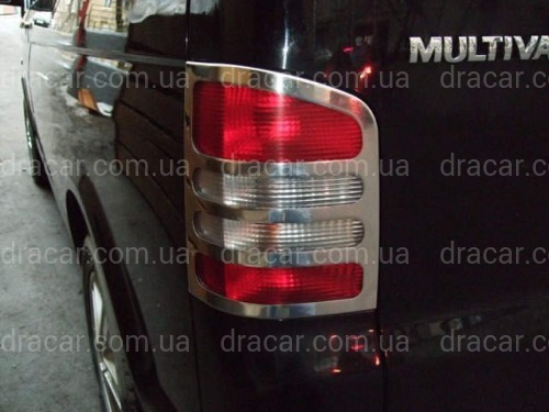 Хром накладки на стопи Volkswagen T-5 Transporter/ Caravelle/ Multivan 2004-(нержавіюча сталь) артикул 952