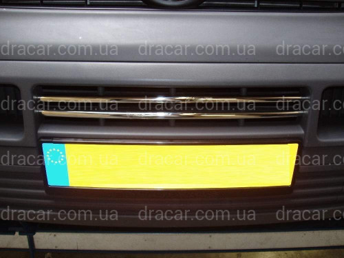 Хром накладки в решітку бампера Volkswagen T5 Transporter 2003-2009 (нержавіюча сталь) 2шт. артикул 954